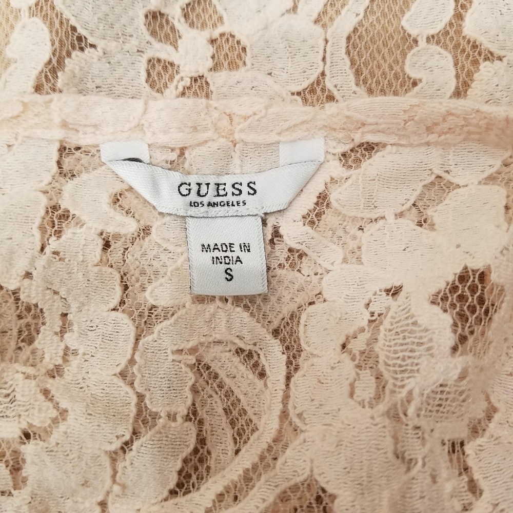 Guess Pink Capri Lace Boho Embroidered Dress - Picture 5 of 7